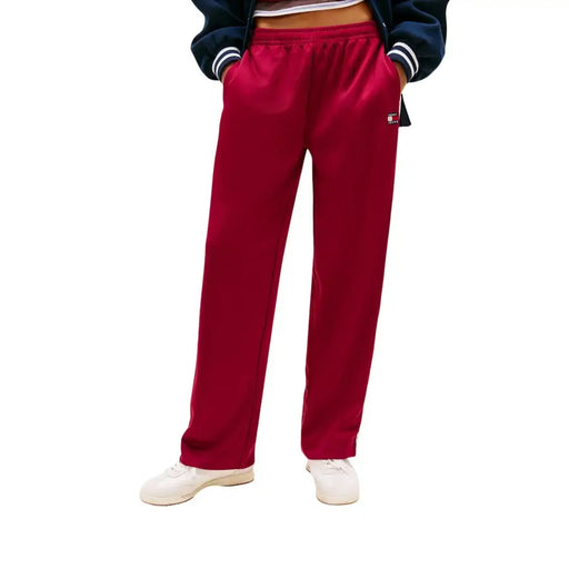 Tommy Hilfiger champion burgundy sweatpants with drawstring and pockets
