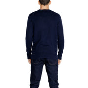 Tommy Hilfiger Pull en cachemire bleu marine pour homme, col rond et manches longues, vue de face