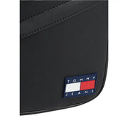 Tommy Hilfiger Sac bandoulière Daily pour femme, noir brillant avec détails de surpiqûres, vue de face