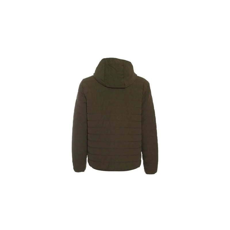 Tommy Hilfiger Veste matelassée à capuche en denim vert olive pour homme, au design moderne et élégant, idéale pour l'automne et l'hiver.