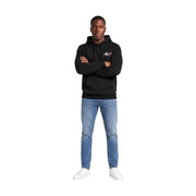 Sweat à capuche noir Tommy Hilfiger Jeans pour homme en coton biologique avec petit logo sur la poitrine, un incontournable du vestiaire décontracté classique.