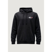 Sweat à capuche Tommy Hilfiger Jeans pour homme, noir, en coton biologique, avec logo brodé discret et cordons de serrage assortis sur la poitrine.