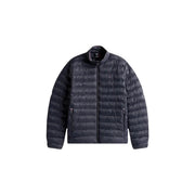 Tommy Hilfiger Jeans Doudoune matelassée bleu marine foncé en nylon bleu marine avec col montant et fermeture éclair sur le devant