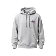 Tommy Hilfiger Jeans men grey organic cotton hoodie with subtle logo on chest and matching drawstrings