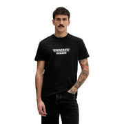 T-shirt homme Tommy Hilfiger Jeans noir en coton avec logo blanc imprimé sur la poitrine, style décontracté