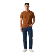 Un coton brun Tommy Hilfiger T-shirt à manches courtes pour homme, col rond et petit logo sur la poitrine