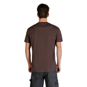 Tommy Hilfiger Jeans hommes t-shirt en coton marron foncé à manches courtes et col rond classique