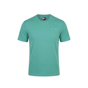 Jeans Tommy Hilfiger bleu sarcelle pour hommes t-shirt avec manches courtes, logo brodé et col rond classique