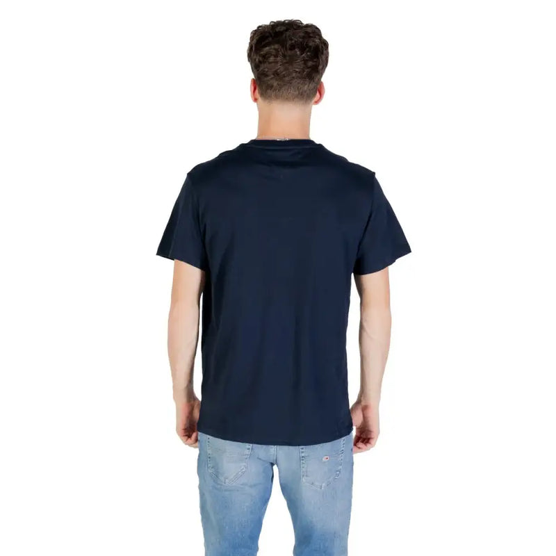 bleu marine, coton, col rond, manches courtes t-shirt pour hommes par Tommy Hilfiger Jeans