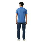 Tommy Hilfiger Jeans T-shirt homme bleu clair uni à manches courtes et col rond en coton biologique