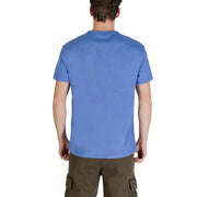 Tommy Hilfiger Jeans T-shirt homme bleu clair à manches courtes en coton biologique avec col rond classique