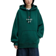 Tommy Hilfiger dark green womens organic cotton hoodie with white logo and star emblem