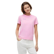 Tommy Hilfiger Jeans women pink organic cotton t shirt with subtle logo print on the chest