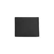 Tommy Hilfiger men black leather business wallet with subtle uniform grain texture across its surface