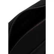 Tommy Hilfiger Sac bandoulière homme en cuir noir, design minimaliste et élégant, fermeture éclair argentée, dimensions : L 22 cm x H 12 cm x P 8 cm