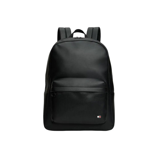 Tommy Hilfiger Sac à dos noir pour homme, au design moderne et élégant, avec poche avant texturée et logo de marque discret. Dimensions : 30 x 42 x 14 cm.