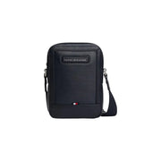 Sac bandoulière en cuir noir texturé avec Tommy Hilfiger Plaque logo et emblème drapeau, style mini reporter de 20 cm
