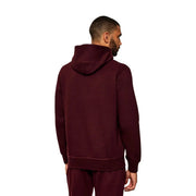 Sweat à capuche Tommy Hilfiger pour homme, bordeaux, en mélange de coton, avec poignets et ourlet côtelés.
