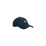 Casquette Tommy Hilfiger bleu marine foncé pour homme, en coton biologique avec petit logo brodé et fermeture à boucle réglable.
