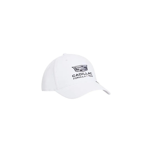 Tommy Hilfiger Casquette homme blanche en polyester avec logo noir de l'écurie Cadillac de Formule 1 brodé sur le devant