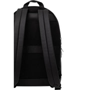 Tommy Hilfiger Sac à dos homme Central noir en polyuréthane avec panneaux en maille et bretelles rembourrées, vu de dos