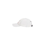 Casquette de baseball blanche en polyester Tommy Hilfiger avec imprimé chevron et logo discret rouge et noir sur le côté
