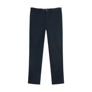 Tommy Hilfiger Pantalon chino slim en coton bleu marine foncé pour homme, avec texture tissée et fermeture à boutons classique