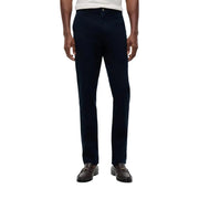 Tommy Hilfiger Pantalon en coton pour homme, bleu marine foncé, coupe droite élégante et détails de couture discrets.