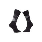 Tommy hilfiger men cotton underwear black checked slip showing the back with black argyle socks featuring gray diamonds and logo