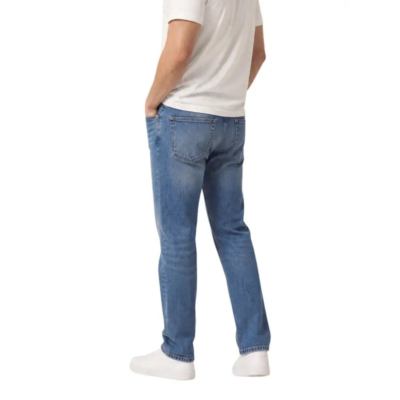 Tommy Hilfiger Jean homme bleu en coton biologique, coupe slim, jambe droite classique et délavage subtil