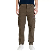 Jean Tommy Hilfiger pour homme, vert olive, en coton biologique, modèle cargo à poches multiples et écusson logo.