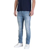 Tommy Hilfiger Jean homme bleu clair en coton biologique stretch, coupe slim, avec détails de couture classiques