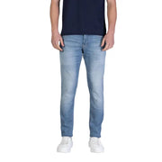 Tommy Hilfiger Jean homme bleu clair en coton biologique stretch, coupe slim, denim délavé clair avec un léger effet de décoloration