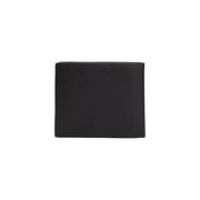 Tommy Hilfiger men leather wallet black with perforated minimalist textured surface measuring w11 x h9.5cm