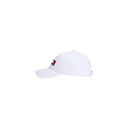 Casquette de baseball blanche Tommy Hilfiger avec écusson logo rouge, blanc et bleu, en coton biologique, taille unique