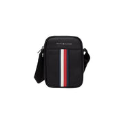 Noir Tommy Hilfiger Sac bandoulière Metro Mini Reporter avec motif à rayures verticales rouges, blanches et marines sur le devant