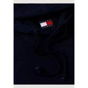 Sweat à capuche noir Tommy Jeans avec écusson logo classique et cordons de serrage, assorti au sweat-shirt bleu en coton bio Tommy Hilfiger pour homme