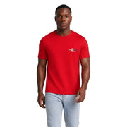 Tommy Hilfiger T-shirt rouge en coton bio pour homme, orné du motif rouge Tommy Hilfiger logo sur le devant