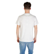 Tommy Hilfiger T-shirt beige en coton biologique pour homme, à col rond simple et manches courtes, confectionné en coton blanc.