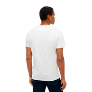 T-shirt Tommy Hilfiger pour homme, en coton biologique blanc, col rond et manches courtes (vue de face)