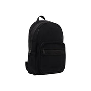 Sac à dos Tommy Hilfiger pour homme Repreve en nylon noir avec poche avant zippée et logo discret de la marque, largeur 15 cm.