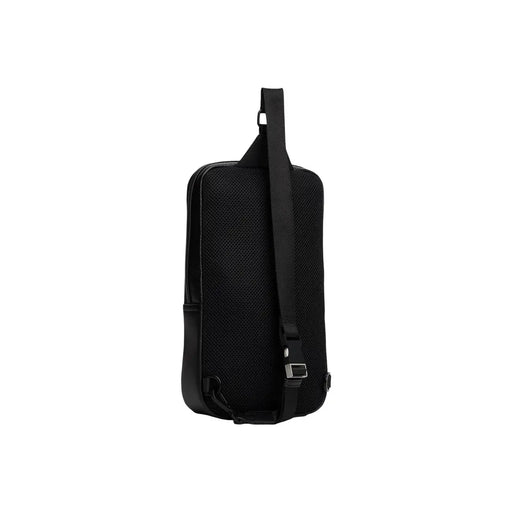 Tommy Hilfiger Sac bandoulière homme en polyuréthane noir avec bandoulière en maille noire et bandoulière réglable 24 x 33 x 9 cm