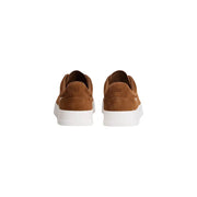 Tommy Hilfiger Baskets basses pour hommes en daim beige et marrontop chaussures à semelle en caoutchouc blanc pour l'automne et l'hiver