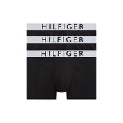 Tommy Hilfiger men trunks black cooling tech nylon briefs with white waistband and bold black logo lettering