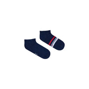 bleu marine Tommy Hilfiger Chaussettes pour hommes avec des rayures rouges et blanches sur les pieds, pour une tenue décontractée