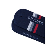 bleu marine Tommy Hilfiger Chaussettes de sous-vêtements pour hommes avec logo rayé blanc et rouge