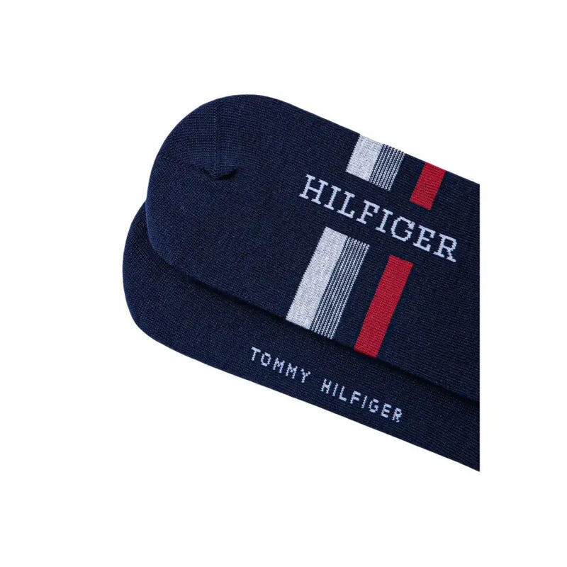 bleu marine Tommy Hilfiger Chaussettes de sous-vêtements pour hommes avec logo rayé blanc et rouge