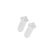 Tommy Hilfiger Chaussettes blanches pour homme, style chaussettes basses, avec petit logo rouge sur le côté, pour un confort optimal au quotidien.