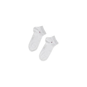 Tommy Hilfiger men underwear white ankle socks with small red logo on the side for comfortable daily wear