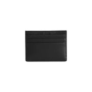 Porte-cartes en cuir noir par Tommy Hilfiger portefeuilles pour hommes avec bords cousus et plusieurs emplacements pour cartes